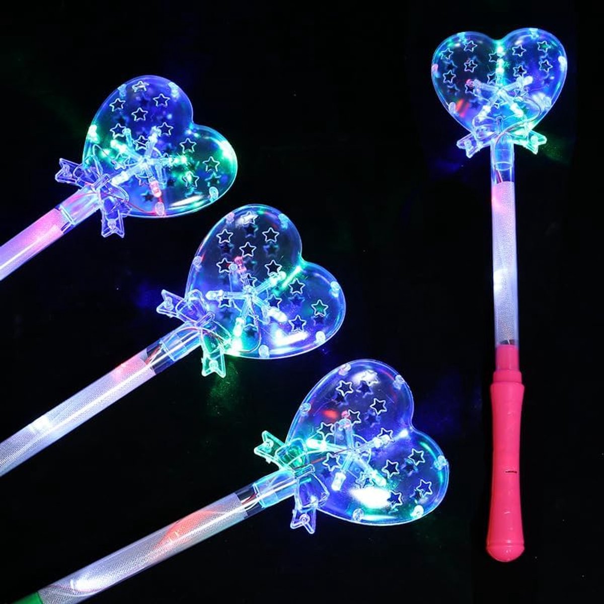 5 stuks LED Light Up Wands Magic Wand voor bruiloft dansvloer rekwisieten, receptie, concert, kamperen (Liefde)