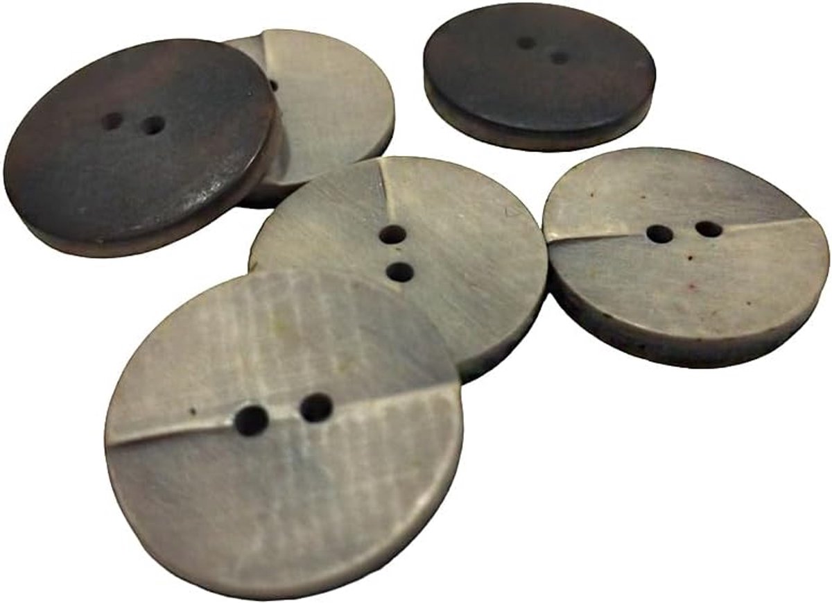 Knopen om te naaien, ronde knopen, harsknopen, knutselknopen, naaiknopen, knopen om te decoreren, grijze knopen voor kleding, (7230-23, 23 mm)