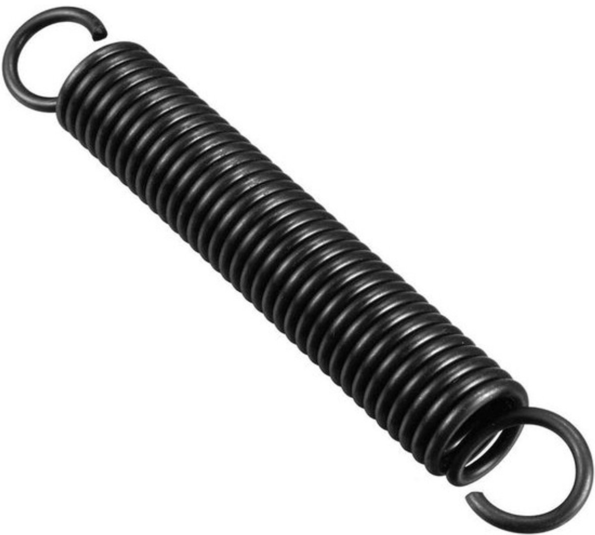 Verlengveer Dubbele Haak - Spanveer Trekveer - Reparatieprojecten - Hittebestendig Verenstaal - 125 mm - Zwart