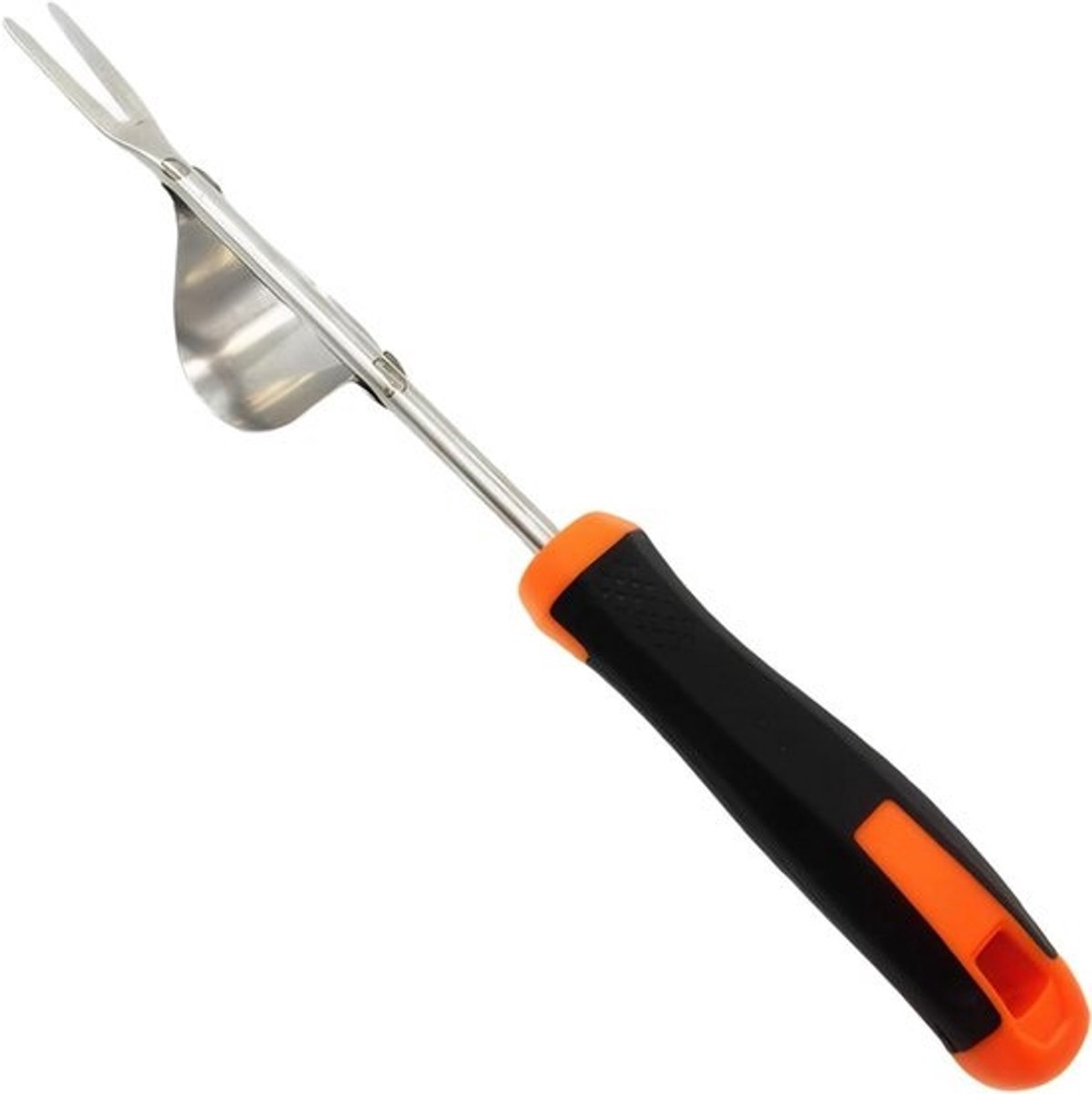 Onkruidverwijderaar Tuin - Onkruidtrekker Handgereedschap - Onkruid Wieden - Ergonomisch Handvat - 35 cm - Zilver Oranje Zwart