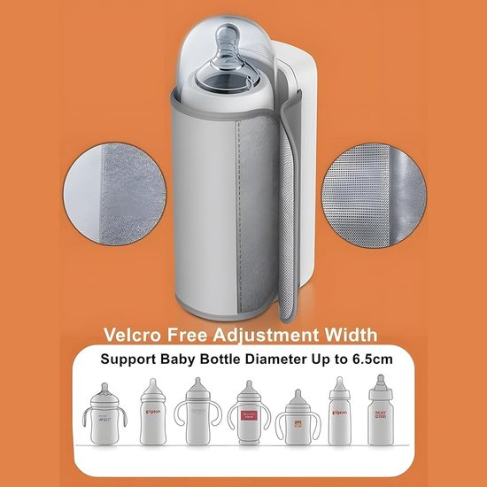 Flessenwarmer, babyvoedingwarmer, houdt babyvoeding op de juiste temperatuur, met lcd-display. — afbeelding 3