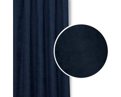 Verduisterende Gordijnstof met Plissering - 220x210 cm - Donkerblauw