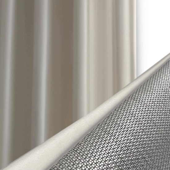 Thermo Blackout Gordijnen Velours Licht Beige 220x235cm