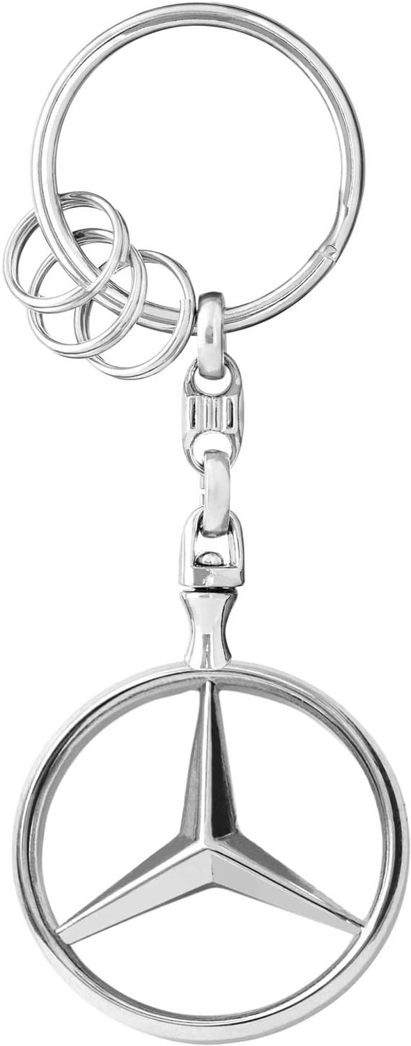 Merkloos Zilverkleurige Sleutelhanger Zinc Die-Cast met Mini Ringetjes
