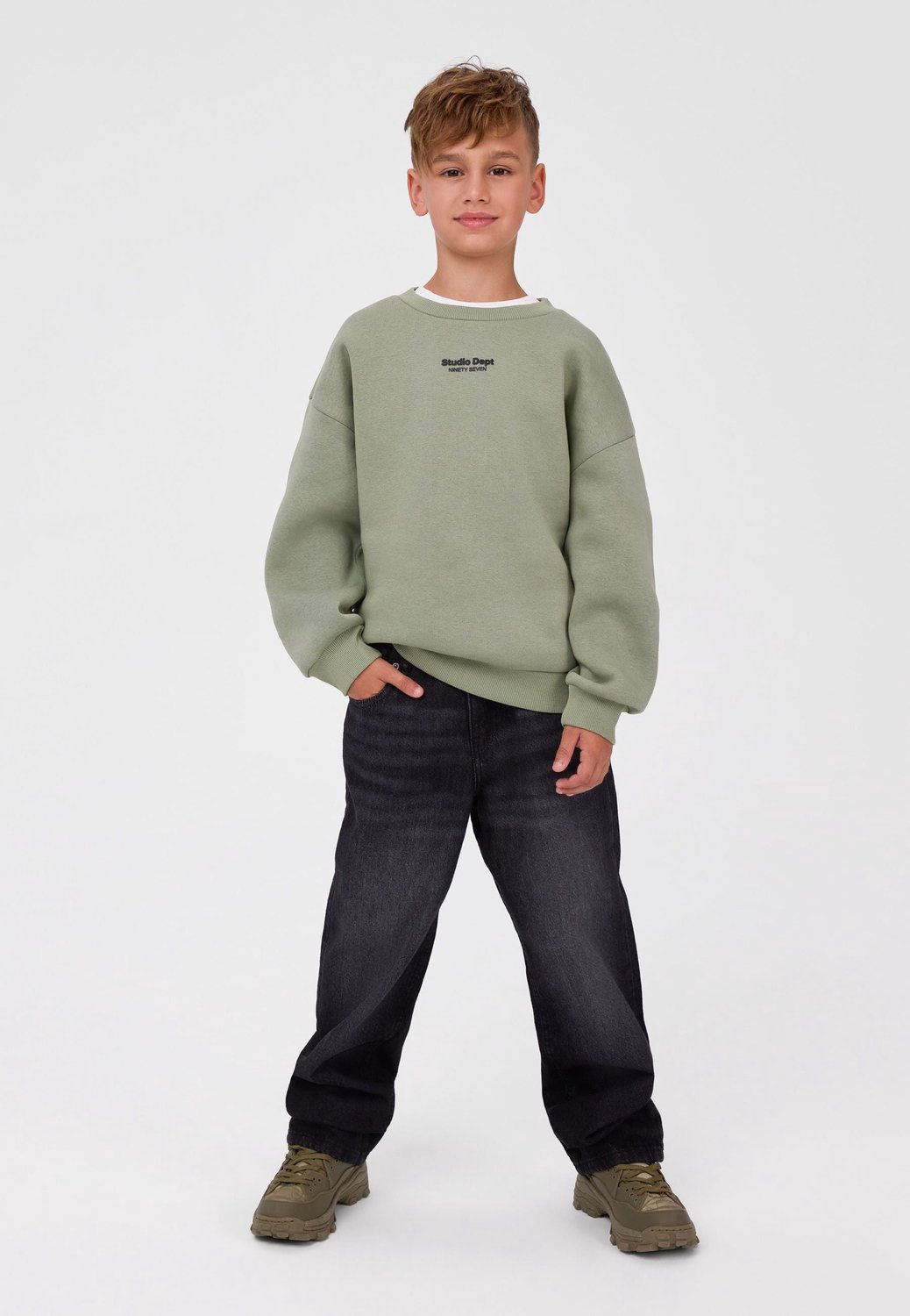 Minoti baggy jeans jongens – vijf zakken – patch op de band – zwart
