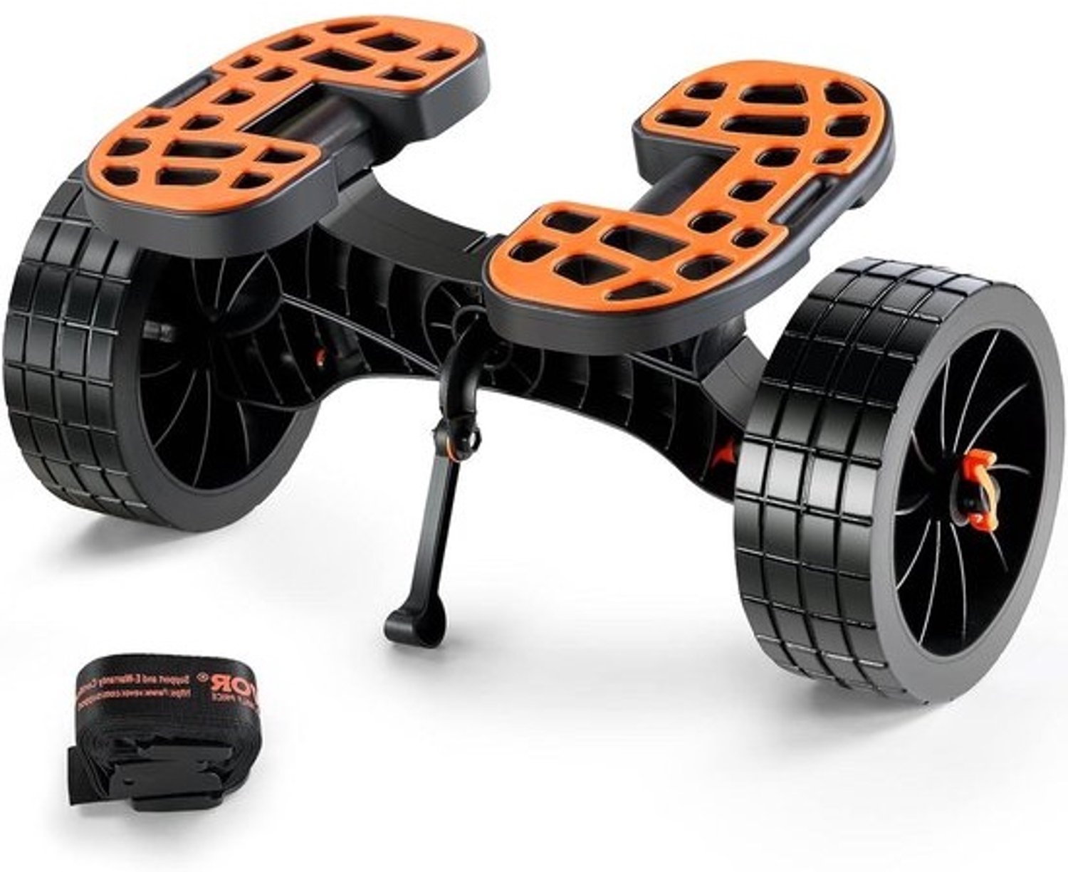 Kajakwagen - Kajak-dolly - Kajaktransport - Draagvermogen 145 kg - Banden van 25 cm - Zwart en oranje