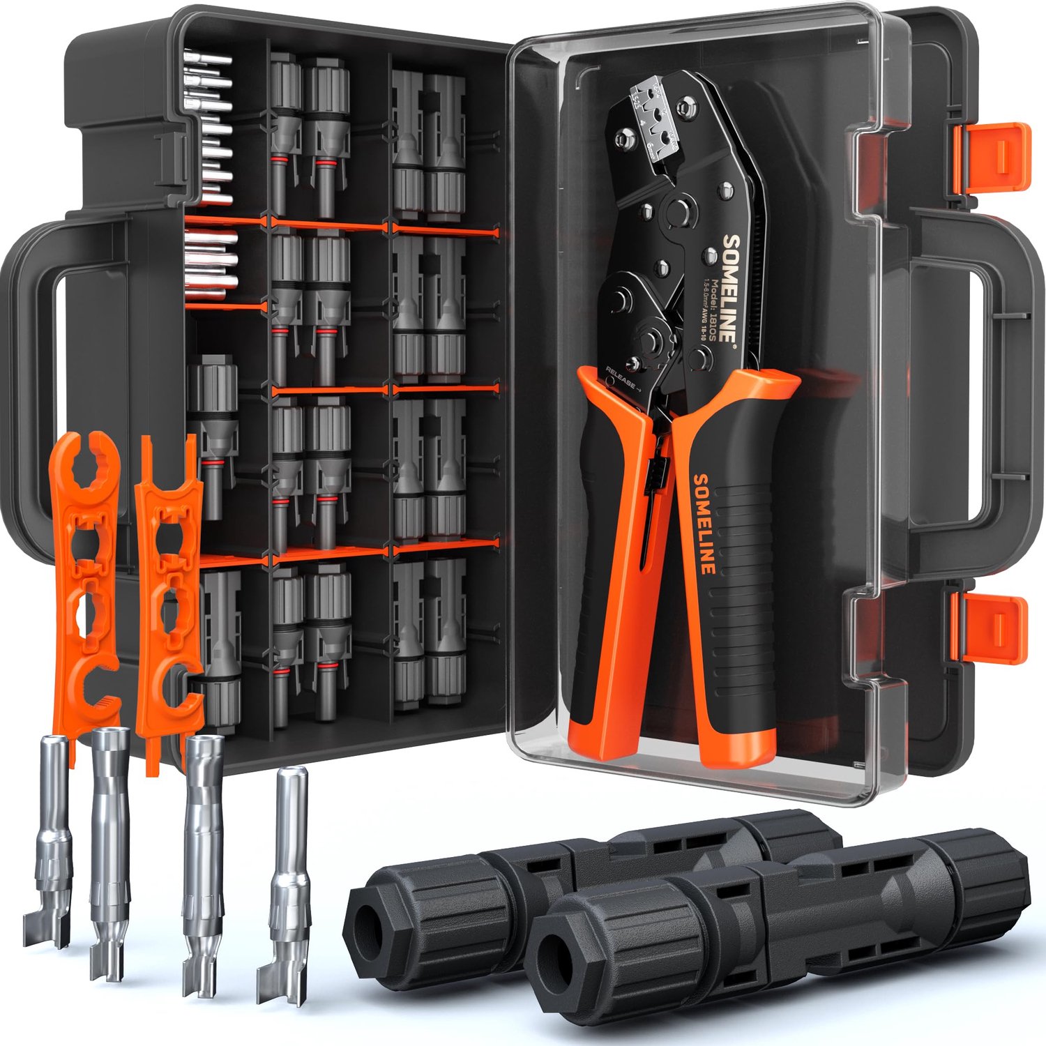 Solar Connector Crimp Tool Kit met 12 Pairs Solar Panel Connectors