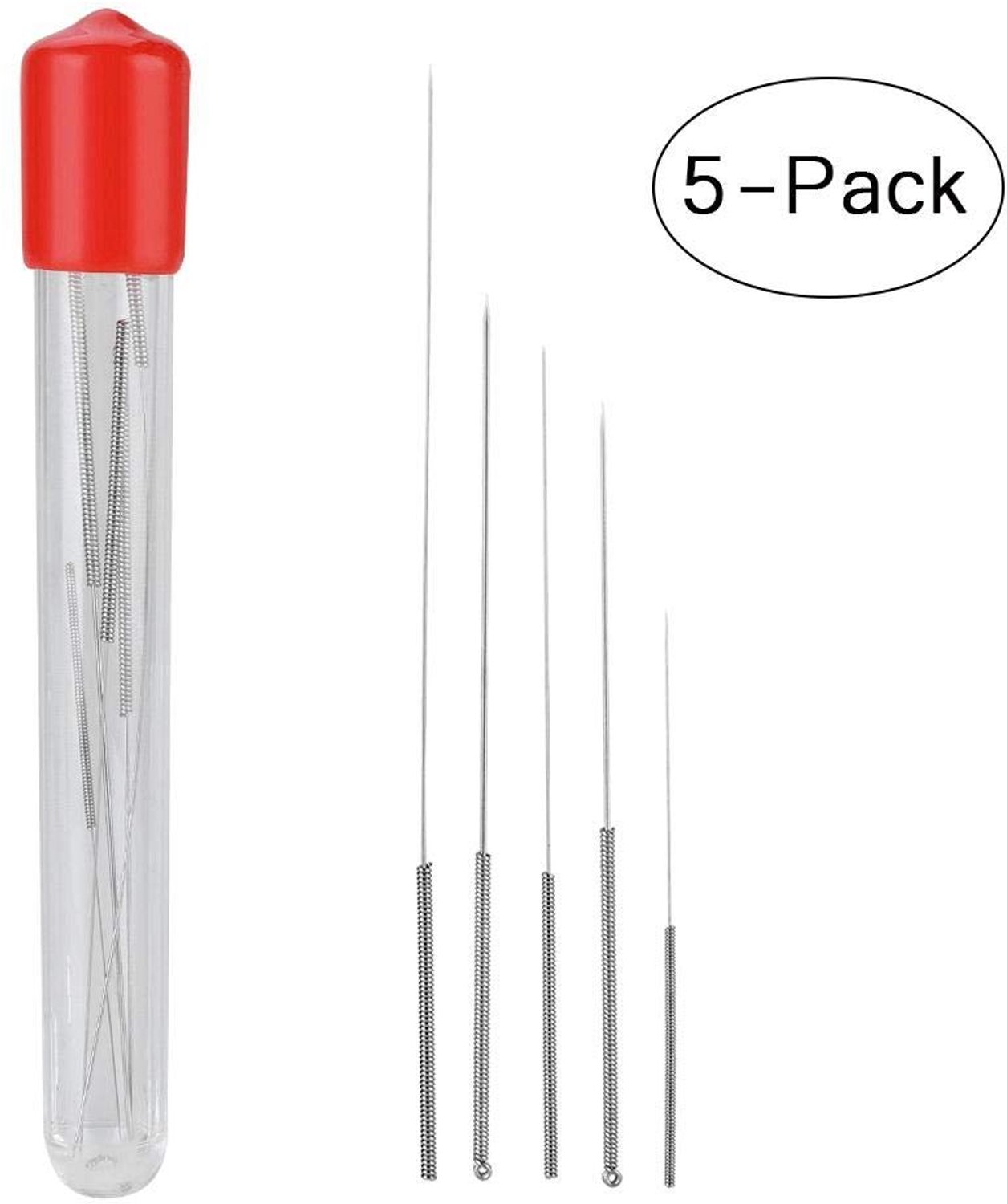 Nozzle Cleaning Needles Set - 5 Stuks - Roestvrij Staal - Flexibel - Voor 3D Printer - Verbeterde Printkwaliteit - 11.5 x 1.5 cm - 3D Printer Cleaning Kit