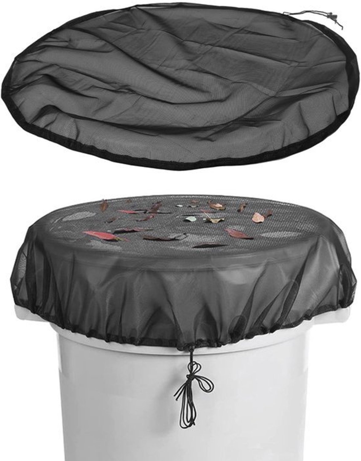 37,5 Inch Gaasafdekking, Scherm voor Regenton, 80 Cm Diameter Wateropvangemmers Buitengebruik 37,5 Inch Gaasafdekking, Polyester Bladfilter Nan Handwerk (Doorsnede 100 cm)