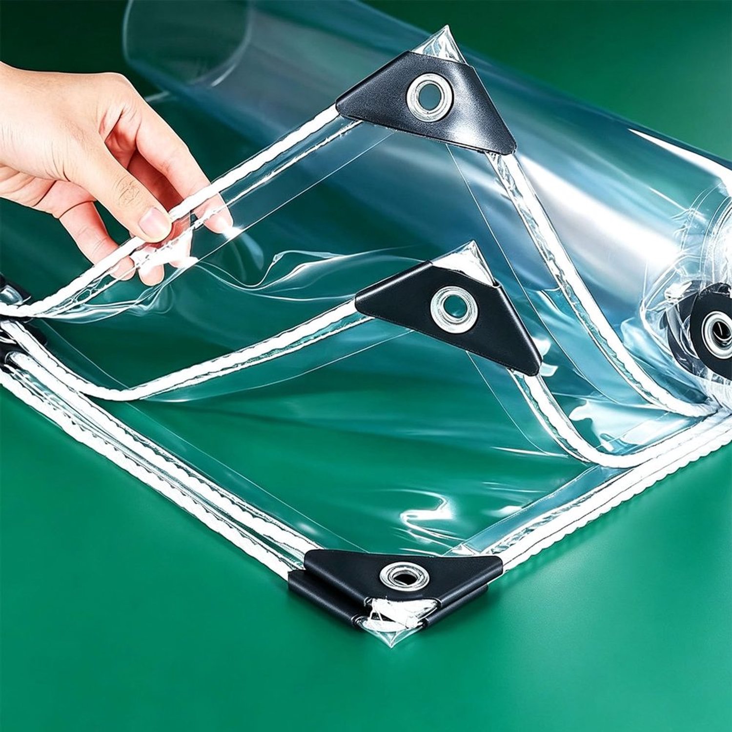 Transparent PVC Zeil met Ringen - Waterdicht en Sterk