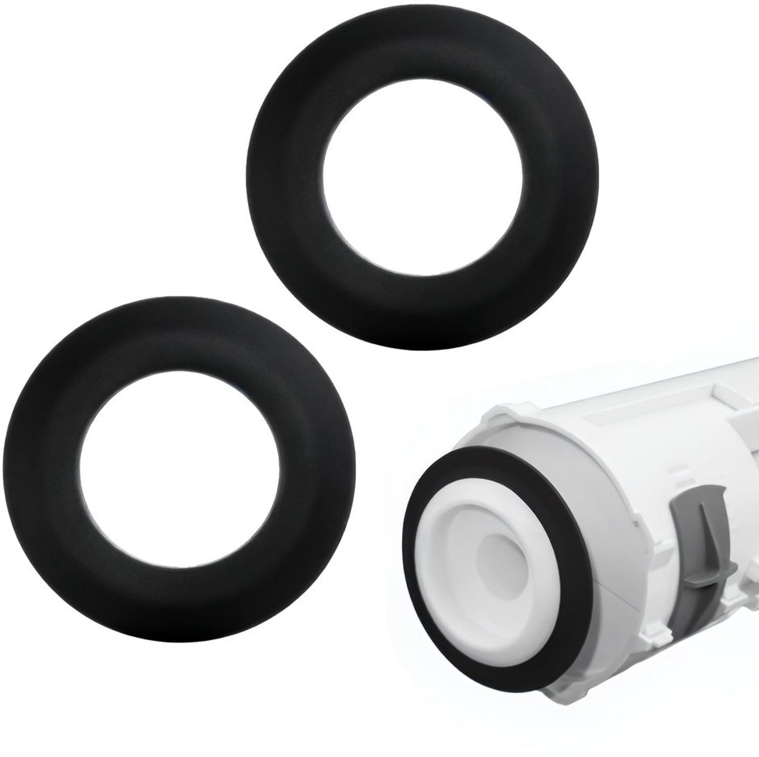 Toilet Spoel Seal Vervangset - 4 Stuks Zwart
