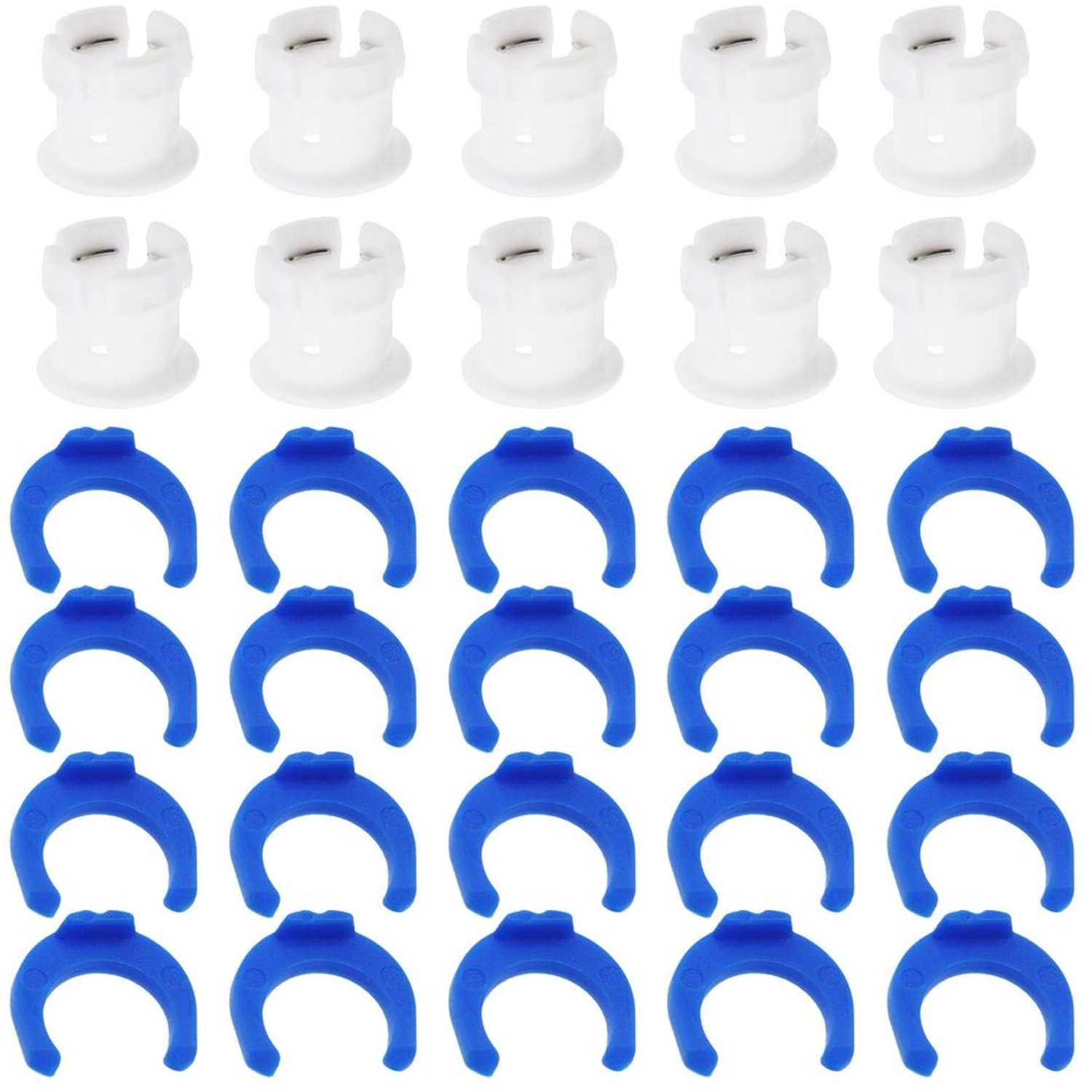 Buis Koppeling 10 Sets - Klem/Clip - Compatibel met 6 mm 3D-printers - Roestvrij Staal - Veilig Materiaal - Lange Levensduur