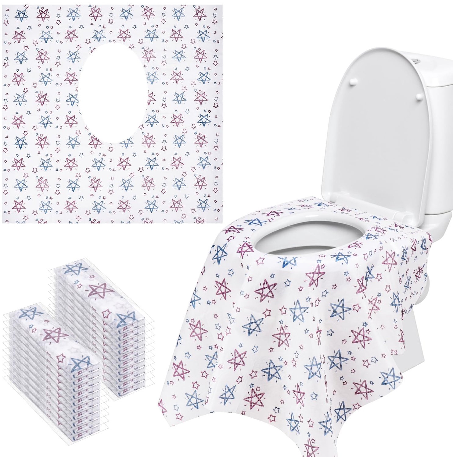 Wegwerp Toiletbrilhoezen - Extra Groot - Individueel Verpakt - 20 Stuks