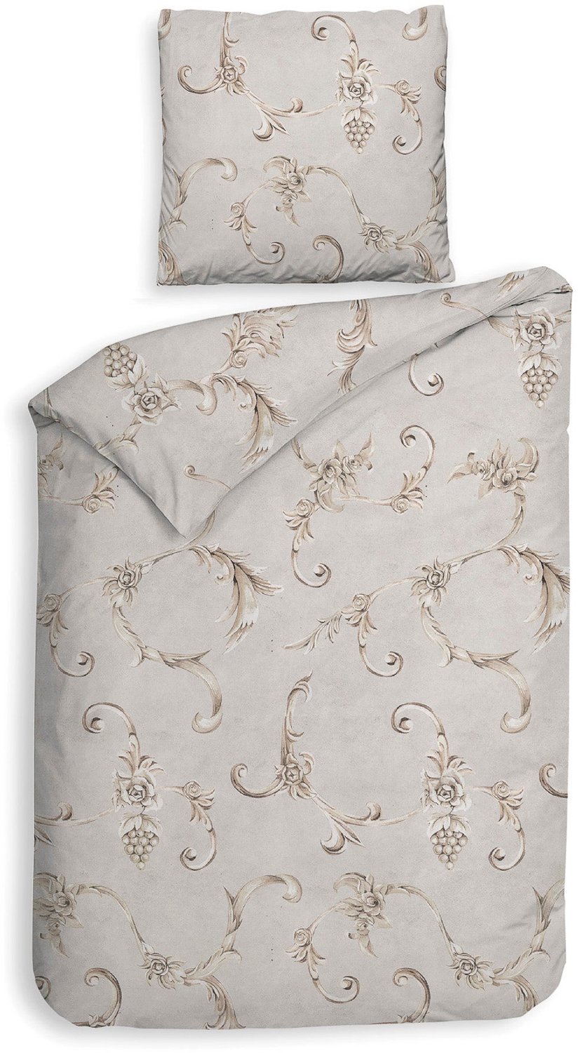 Heckettlane Rosalie Dekbedovertrek - 100% Katoen-Flanel - 200x220-NL-BE - Grijs van Merkloos — afbeelding 3