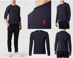 Ralph Lauren longsleeve marineblauw met rood ponylogo voor heren - XL