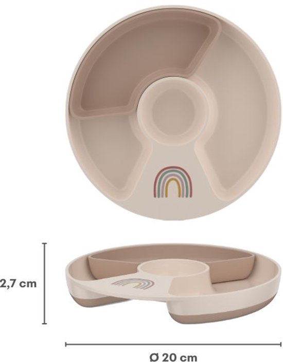 Mepal Mio Vakjesbord Little Dutch - Magnetronbestendig - Antislip - Met uitneembaar compartiment - Safari Friends — afbeelding 4