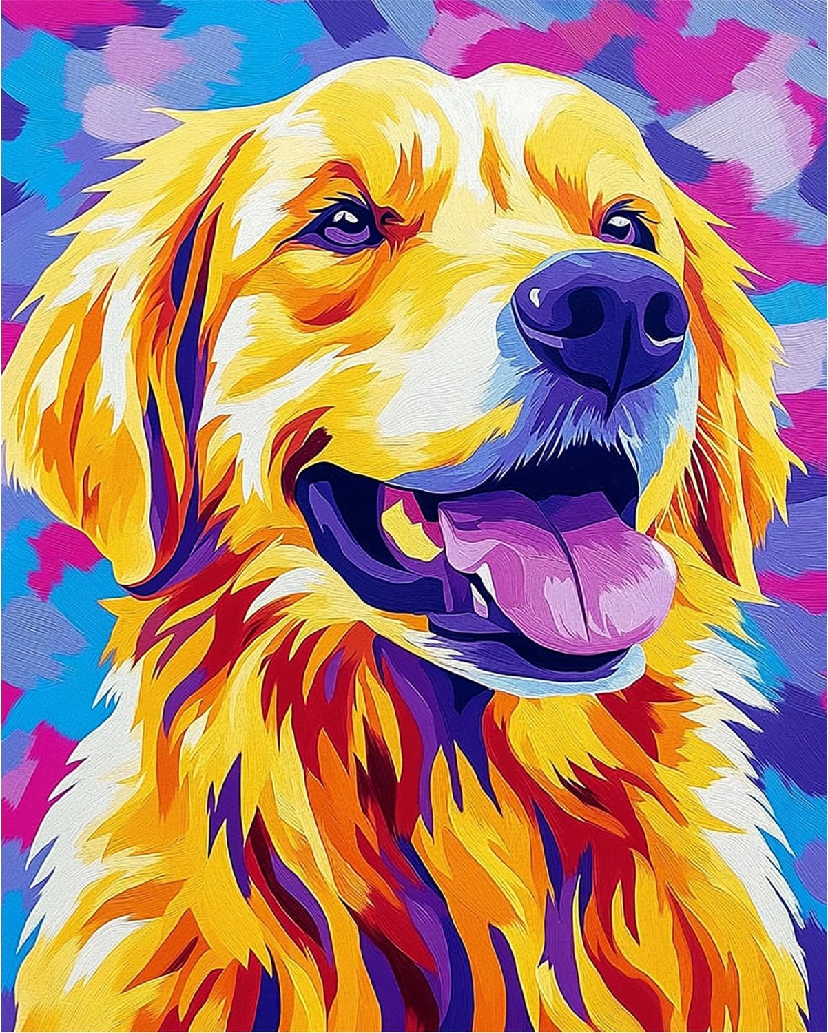 Schilderen op Nummer Kit - Golden Retriever - 40 x 50 cm