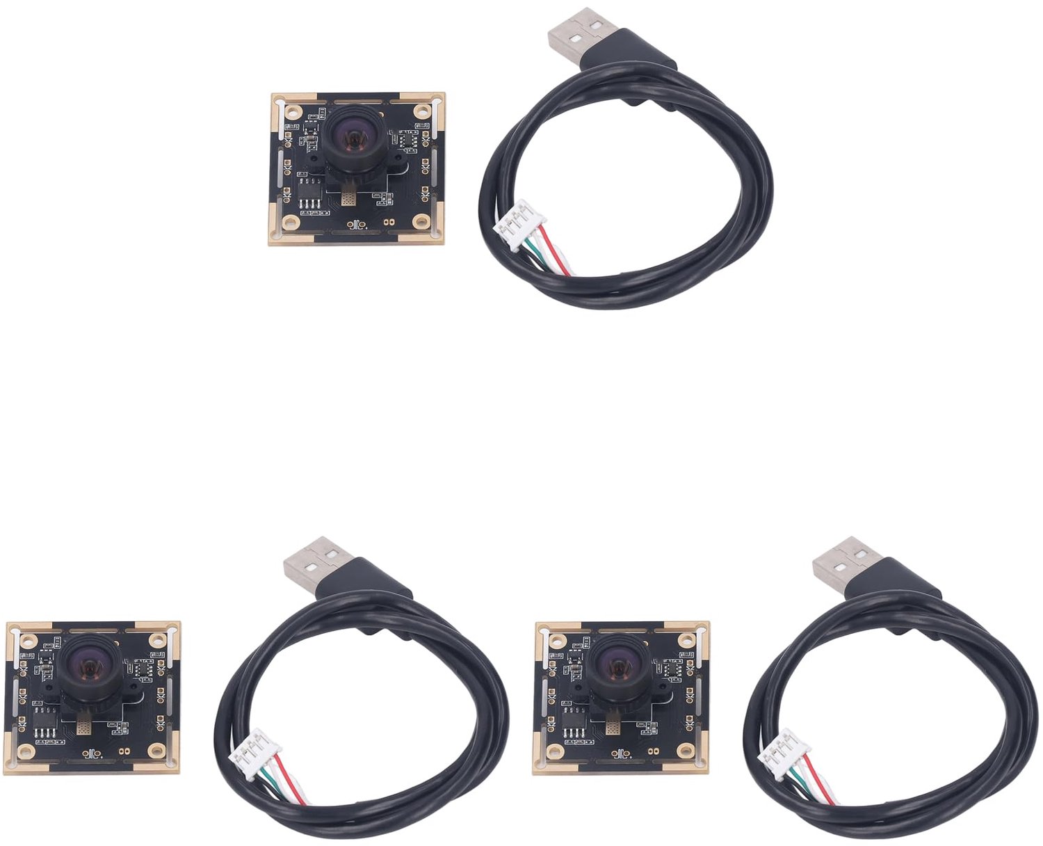 Camera Module 1MP - 1280 x 720 Resolutie - USB2.0 Uitgang - 100° Kijkhoek - Handmatige Scherpstelling - 3 Stuks - Webcam