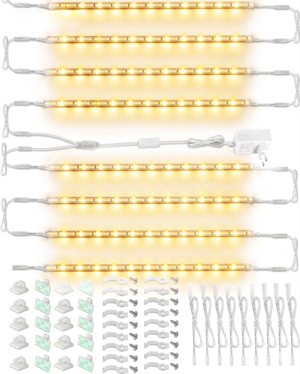 LED Onderkast Verlichting Set met 8 Linkbare Lichtstrips