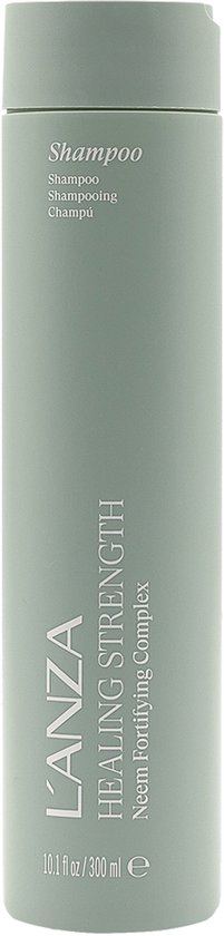 L'ANZA Healing Strength Neem Fortifying Complex shampoo fles, 300ml, lichtgroen.