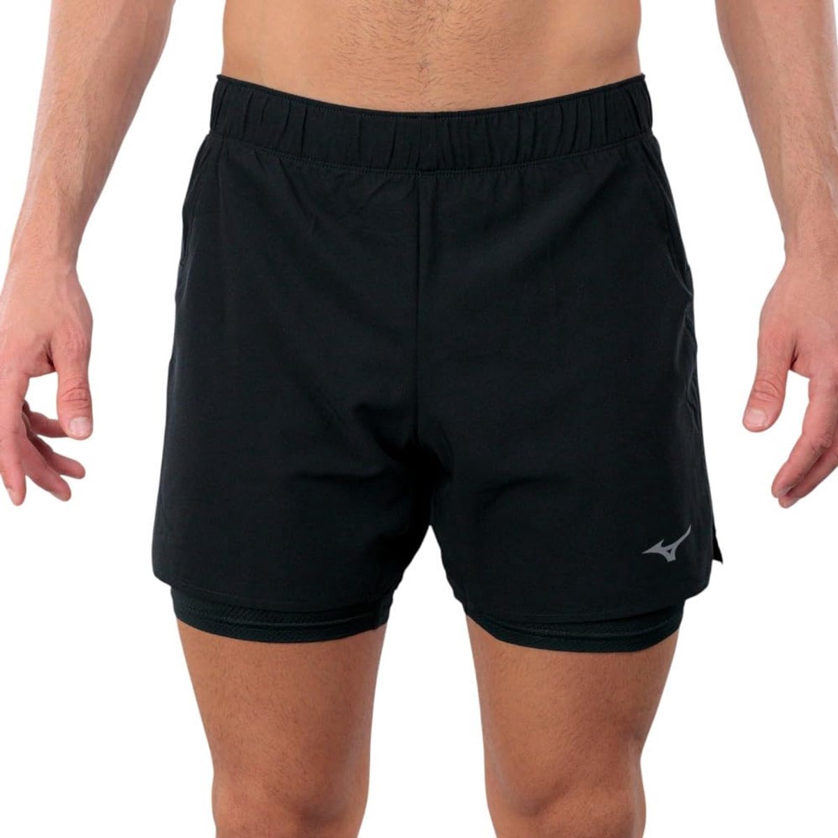 Mizuno J2GBC510 Core 5.5 I 2 in 1 - Hardloopshort - M