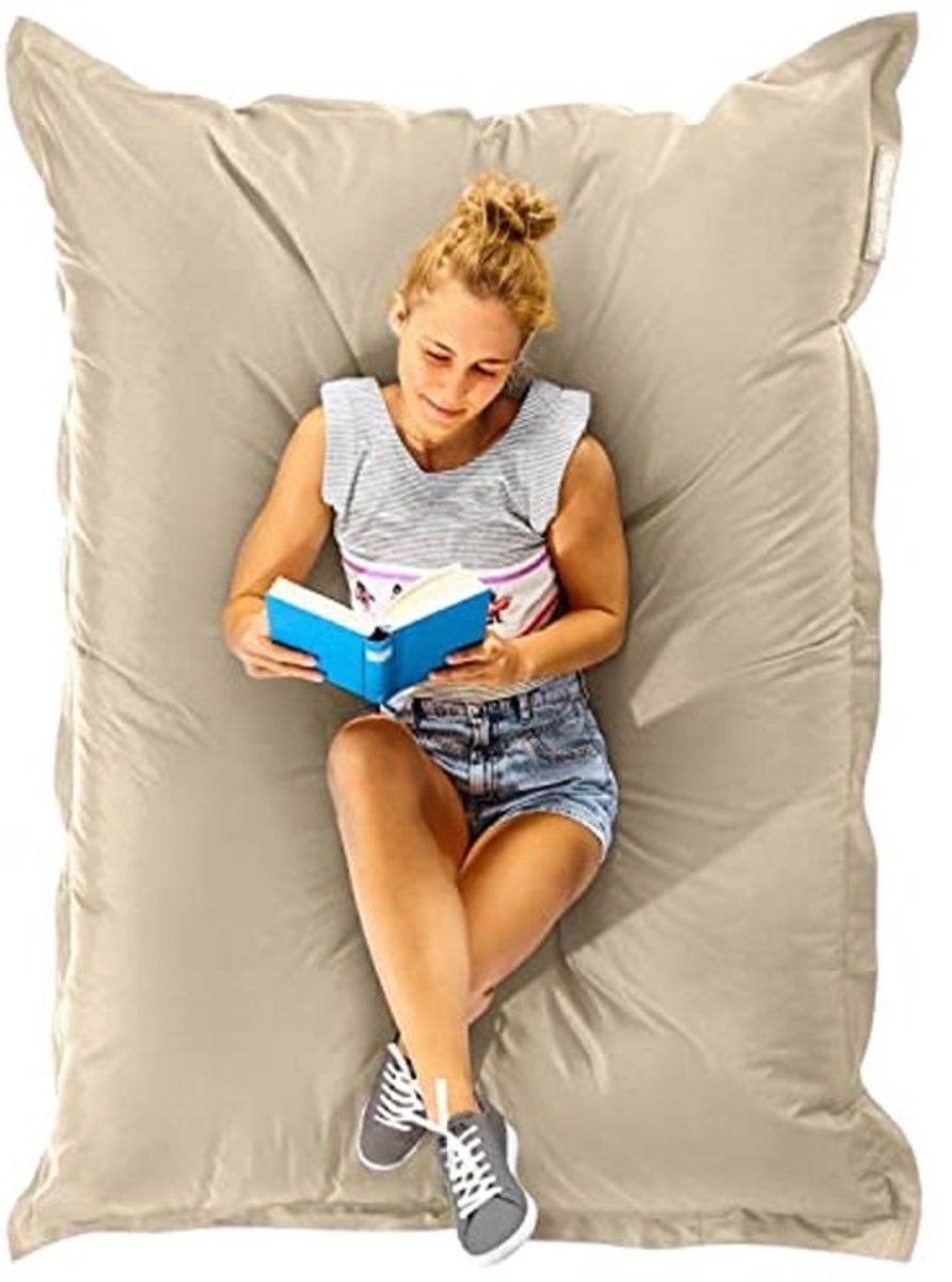 XXL-zitzak - 140x180 cm - voor kinderen en volwassenen - Weerbestendig loungekussen - met EPS-korrels - Groot vloerkussen