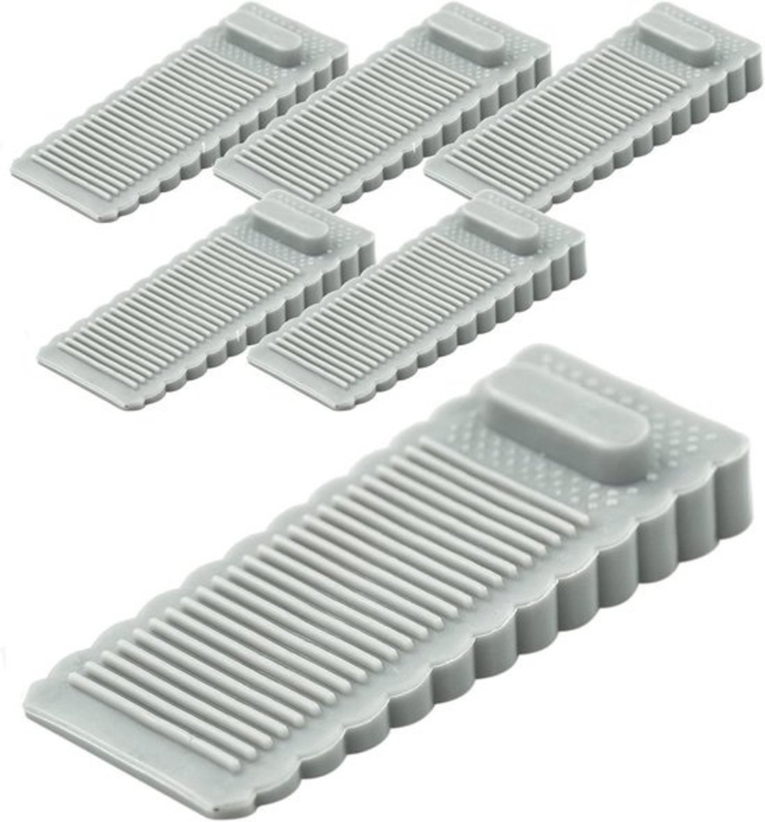 Deurstoppers set van 5 - Zware rubberen deurwiggen voor demping en grip