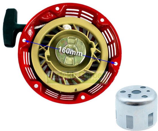 17,5 cm terugslagstarter + opvangbak voor de motor van een waterpomp voor een stroomgenerator van 5,5 - 6,5 HP — afbeelding 4