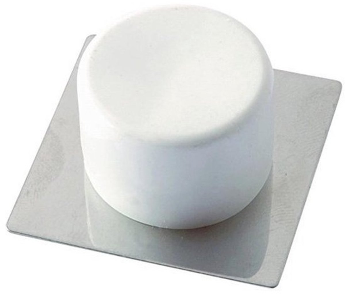 Deurstopper - Kleine muursticker - 2 × 4,1 × 4,1 cm, wit