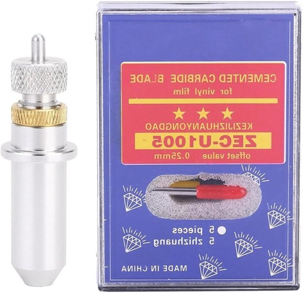 Beletteringsmes - 30/45/60 graden - Plottermes - Hardmetalen snijmes - Voor plottersnijders - Set van 15 stuks