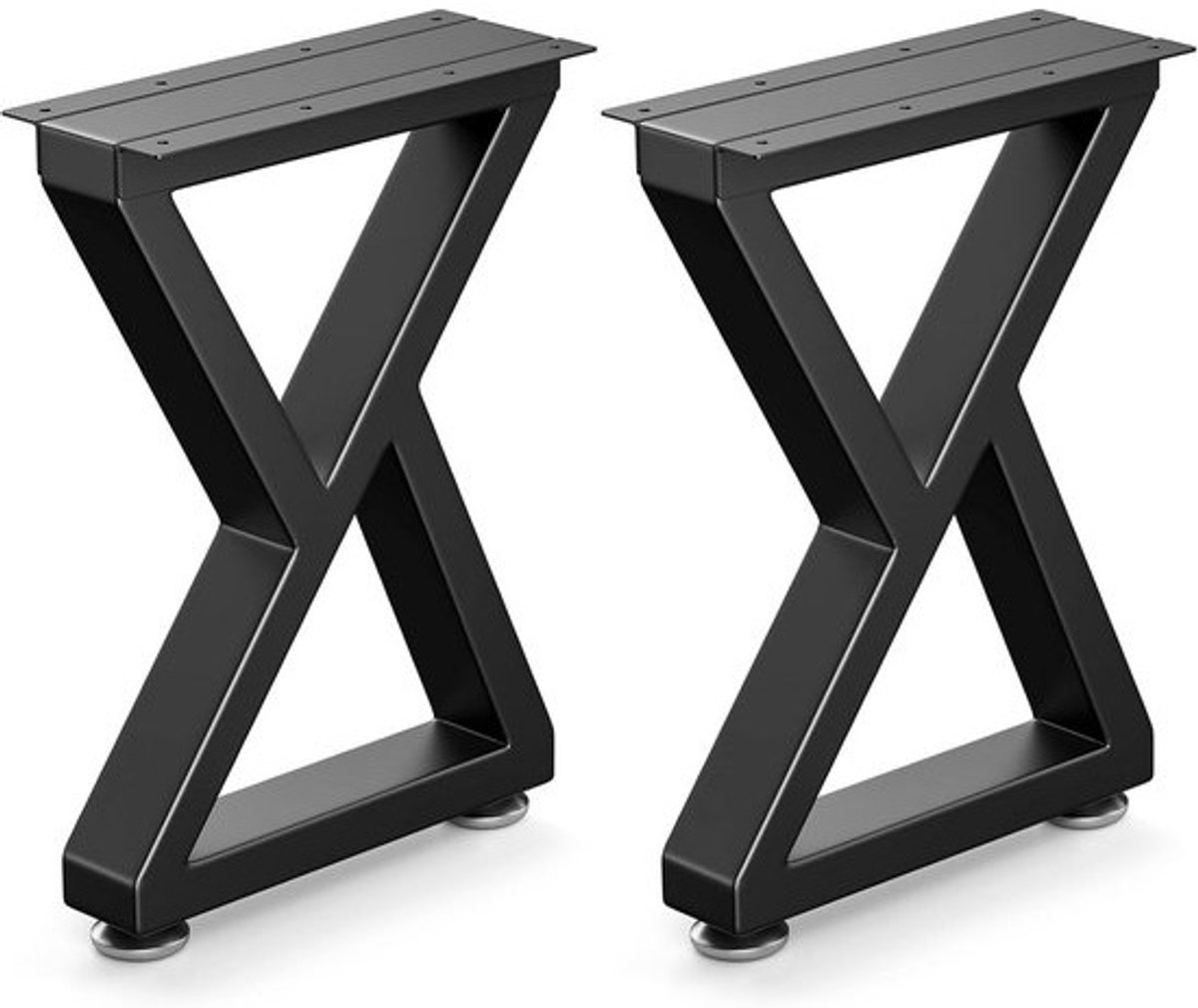 Metalen tafelpoten - 16 inch - Z-vorm - stevig zwart voor tafel, bureau en bank