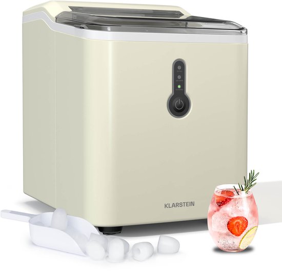 Klarstein IJsblokjesmachine ChillOut - 12 kg/dag - 9 ijsblokjes binnen 8 minuten - 120 watt - watertank - 120 cm - voor Bar voor Feest - LED - Mobiel - Ice Maker Ice Cube Maker IJsmaker IJsblokjesmaker Eismaschine van Klarstein — afbeelding 3
