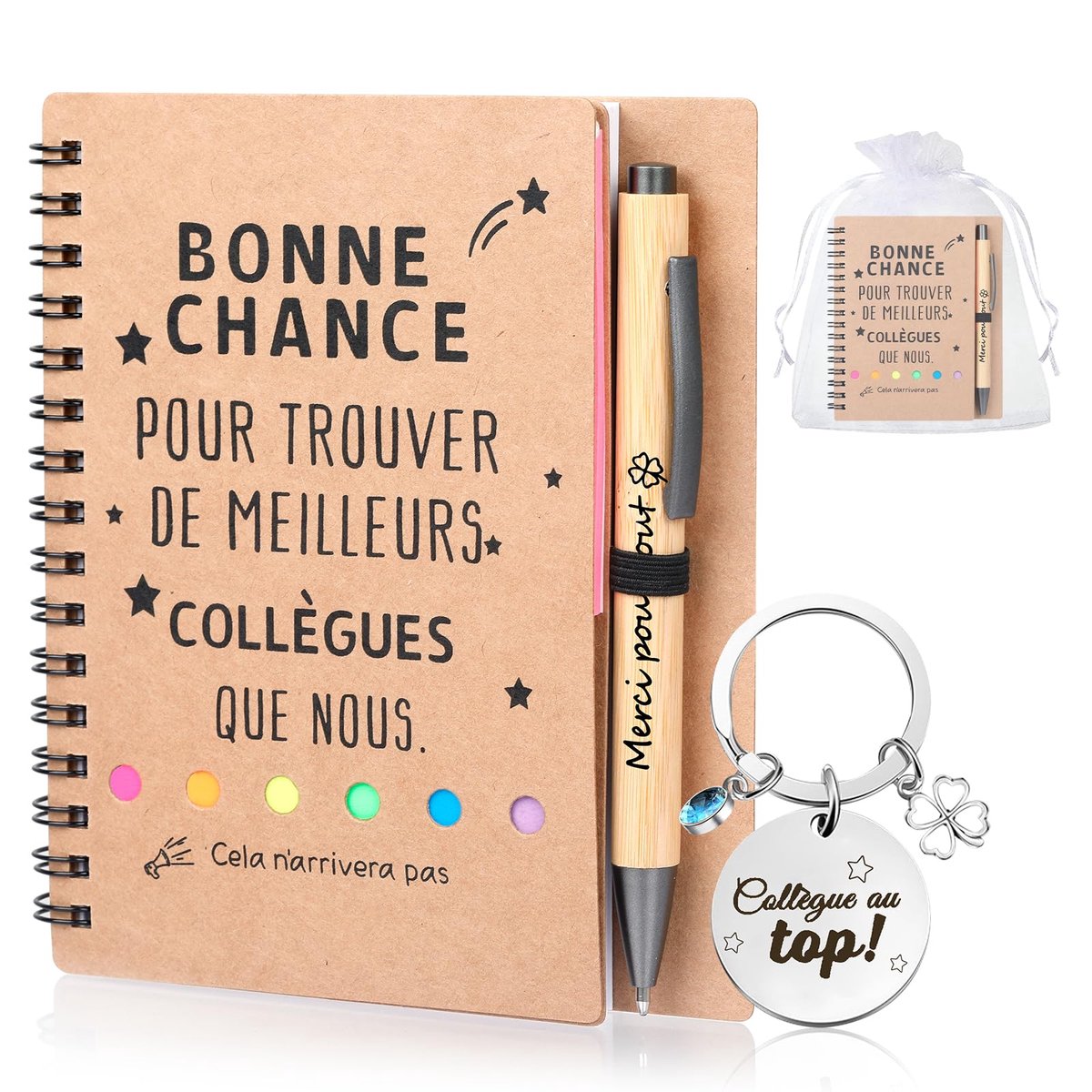 Yuecda Cadeauset voor collega's, afscheidscadeau voor een collega die van baan verandert, bevat een notitieboek en een - ShopVlot