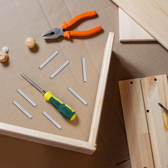 20 Stuks Cylindrische Plankensteunen, 5 x 45 mm, Ideaal voor Keukenmeubels en Boekenkasten, Stevige Plankdragers voor Kasten en Opbergruimte — afbeelding 3