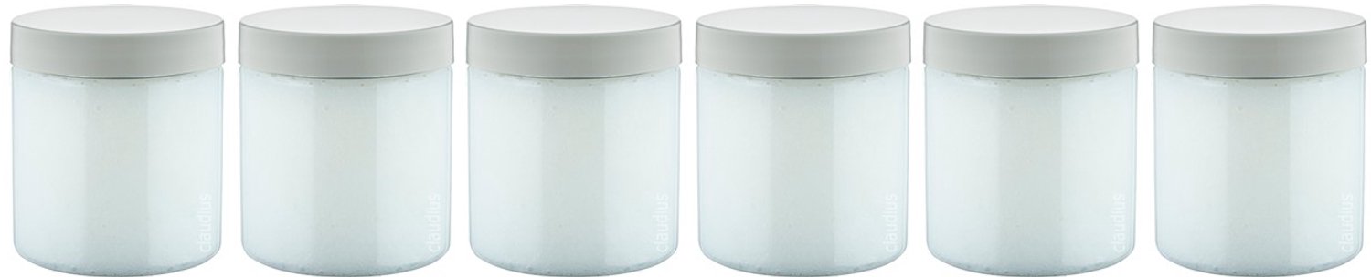 Claudius Luxe Verzorgende Bodyscrub-Gel Berken - 400 gram - Pot met witte deksel - set van 6 stuks - Hydraterende Lichaamsscrub - Body Scrub