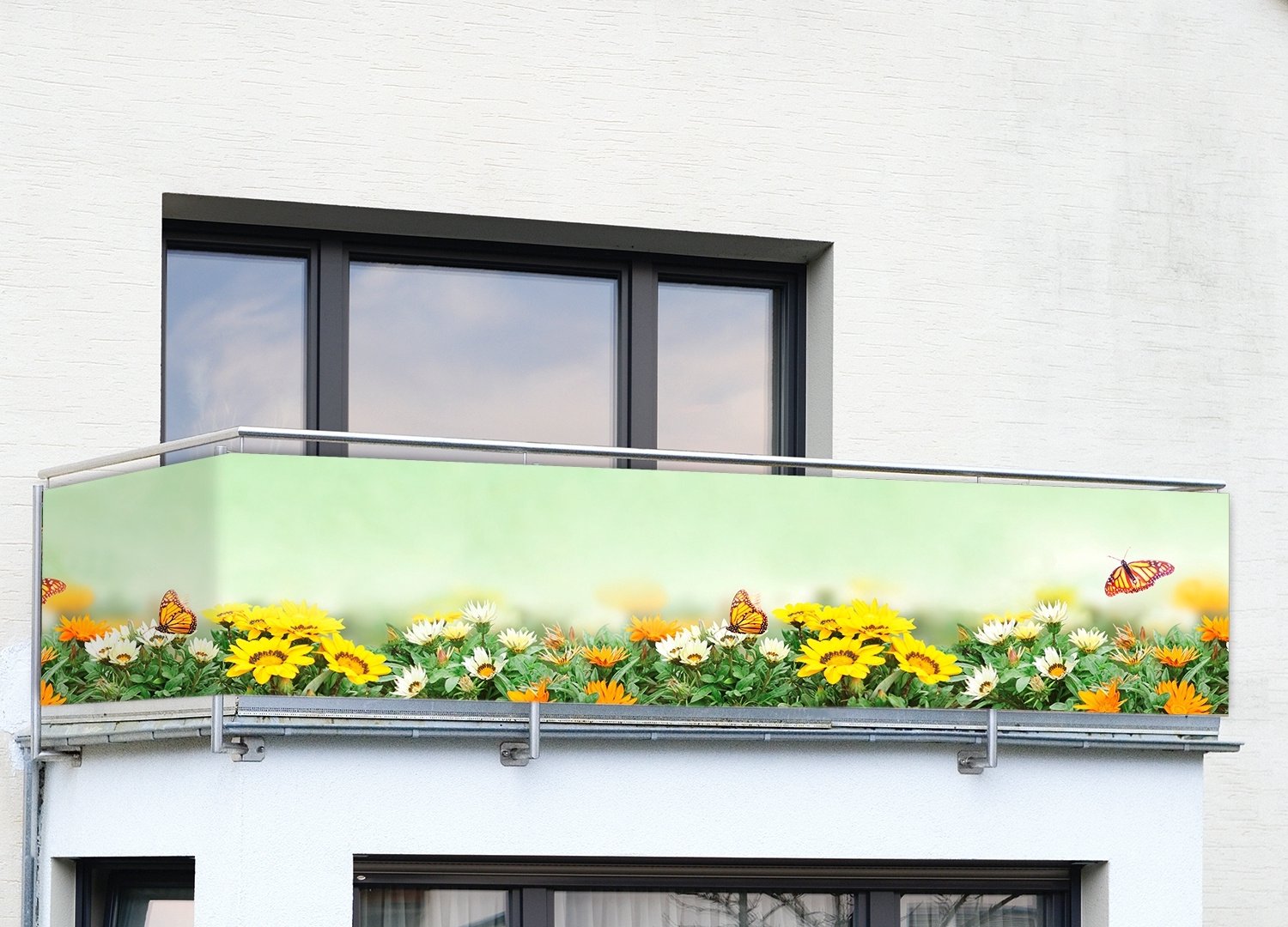 Maximex - Balkonafscheiding met vlinderprint, 5 m x 85 cm