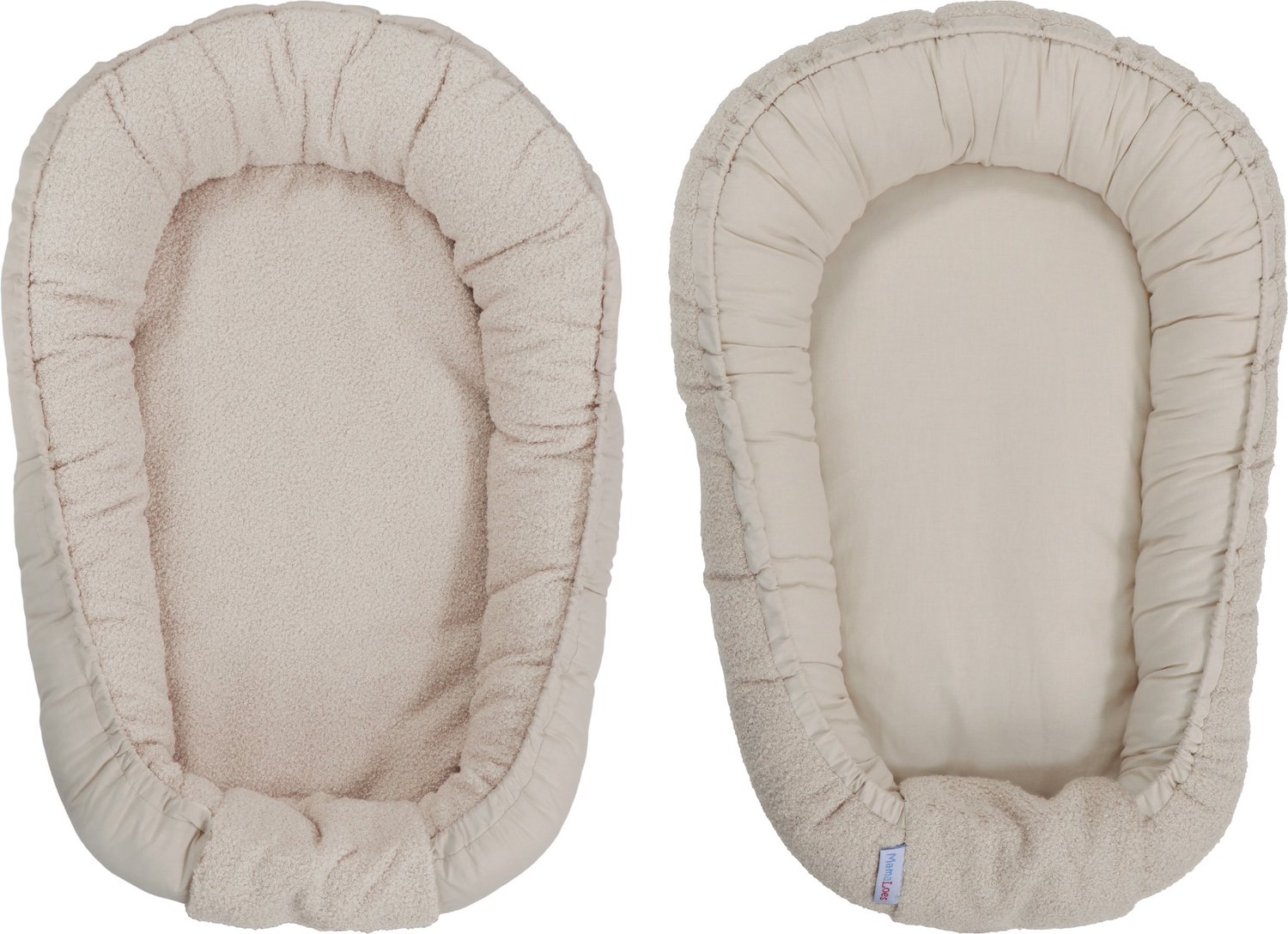 MamaLoes Teddy Boucle Naturel Omkeerbaar Small Babynest ML020135