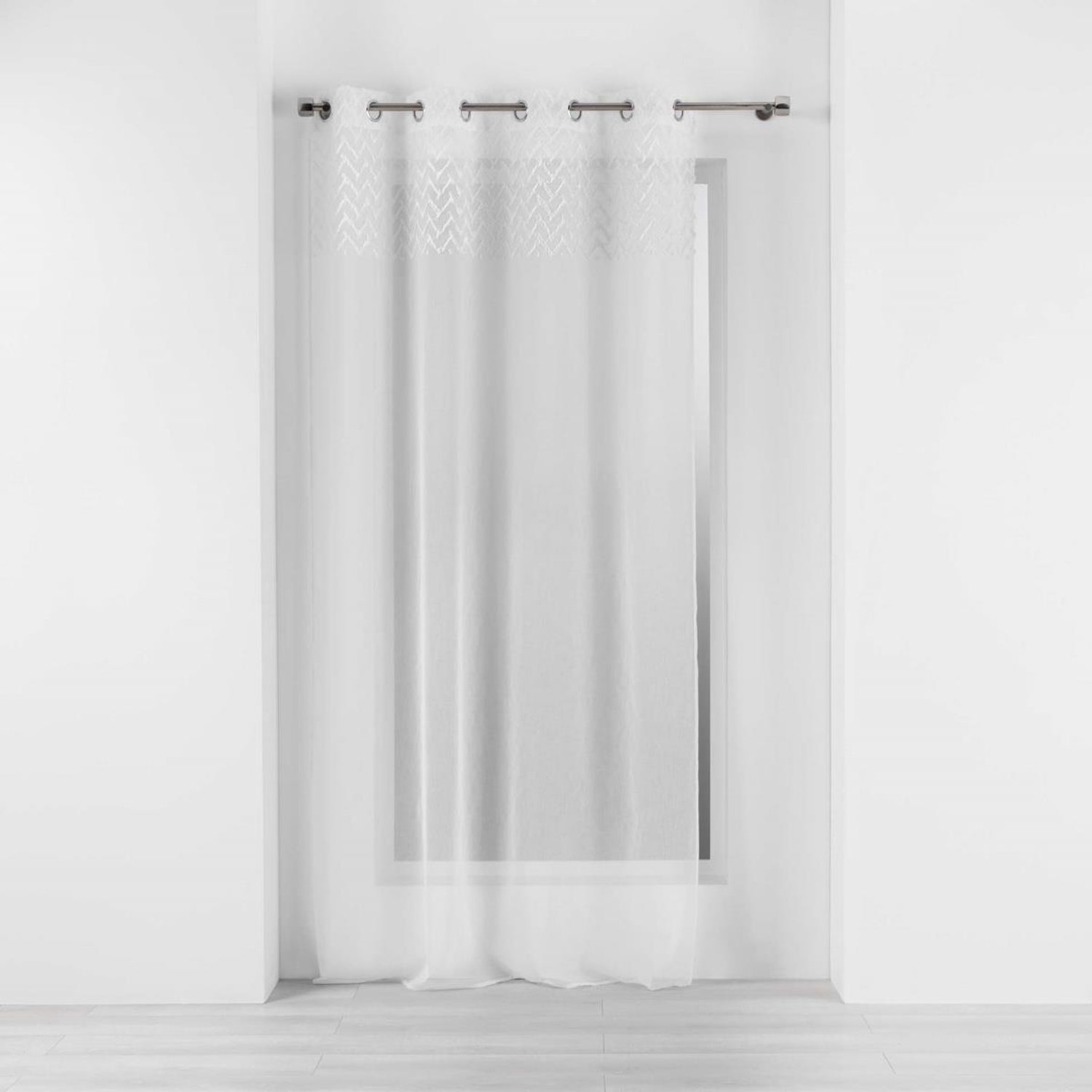 Douceur d'intérieur - Vitrage voor de woonkamer met ringen IZAORA, 140 x 240 cm