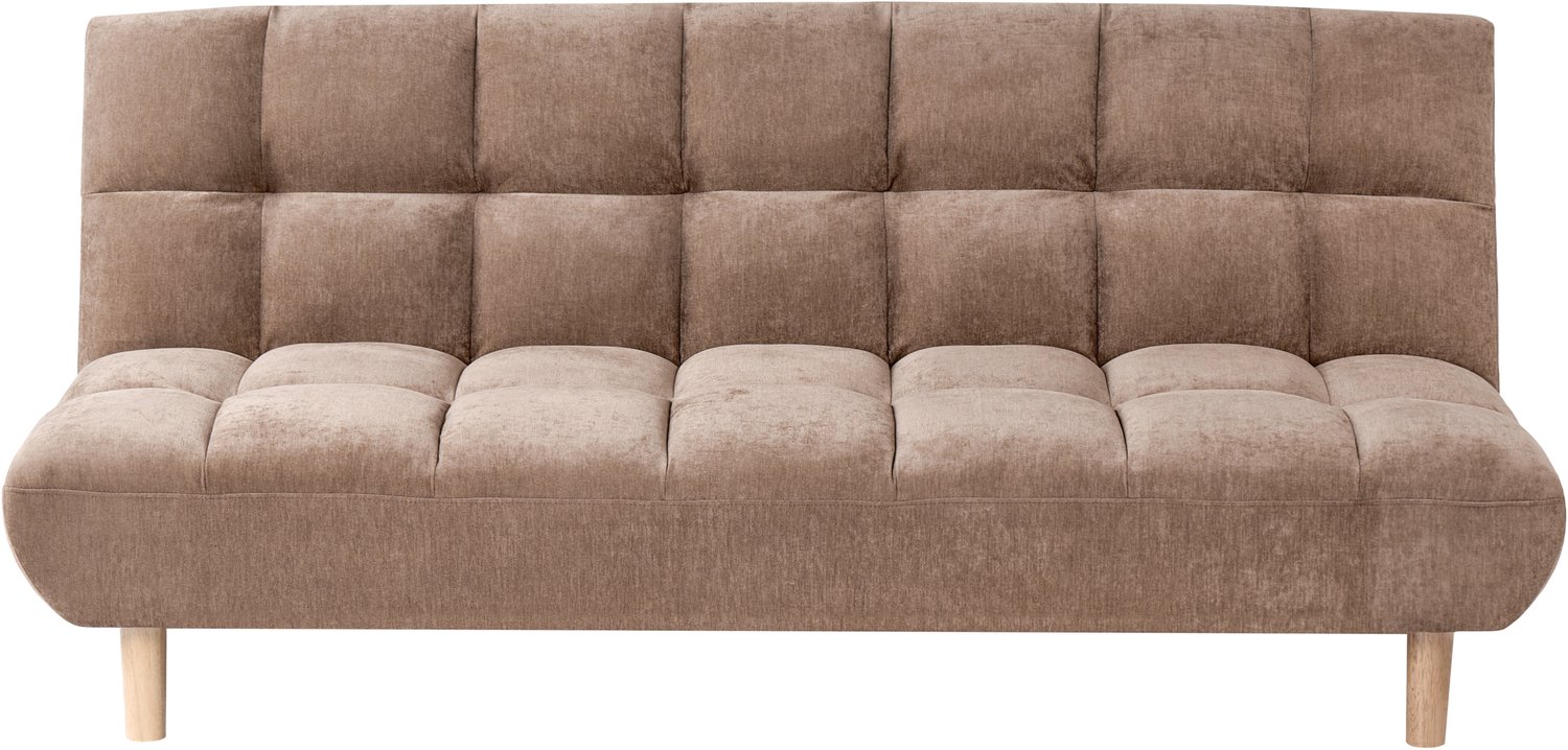 Beliani RISOR - Slaapbank - Bruin - Polyester