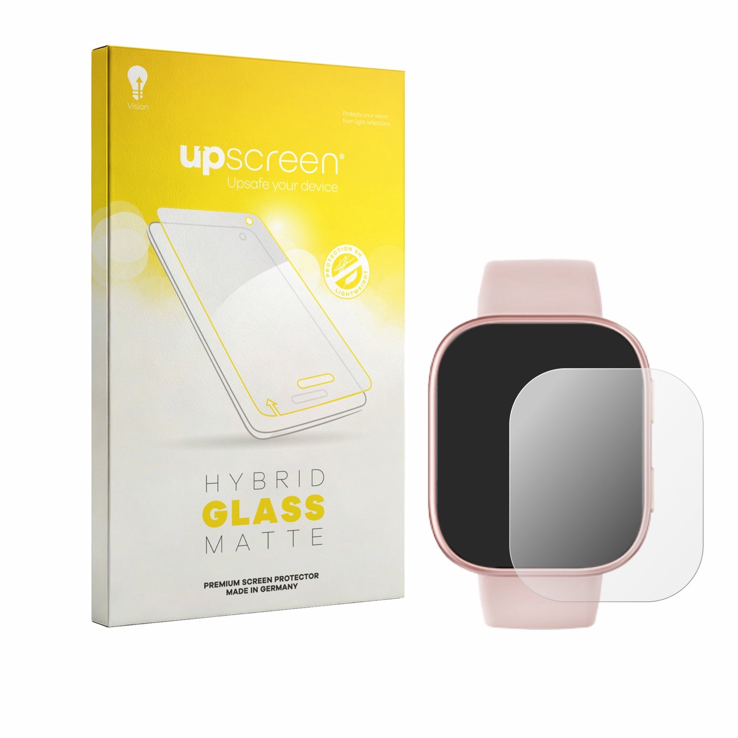 upscreen - Screenprotector voor Mingtawn Smartwatch 1.83" - Folie Beschermfolie Beschermglas matte