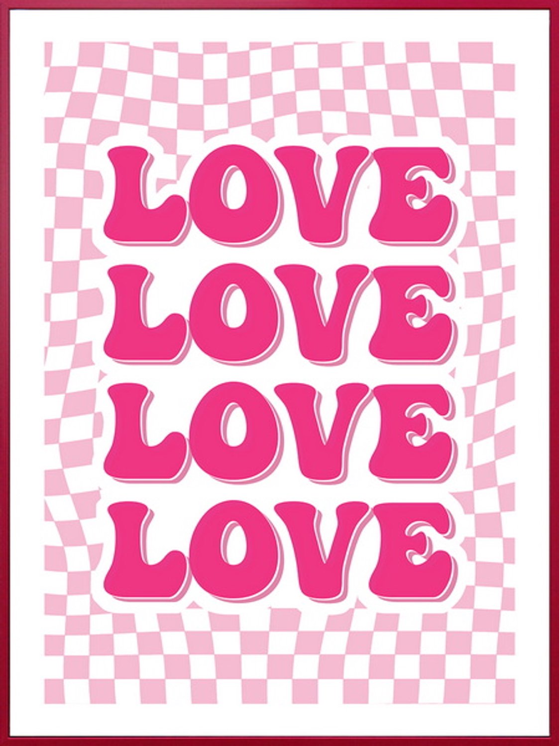 Poster in frame love 30x40cm