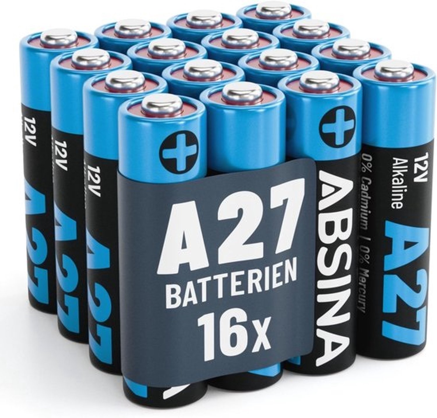 Batterij 27A - Mini-alkaline - Voor afstandsbediening - Lange houdbaarheid - 12 Volt - Zilverkleurig