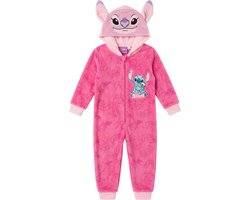 Lilo & Stitch Onesie - Maat 146/152 - Polyester - Pyjama - Roze
