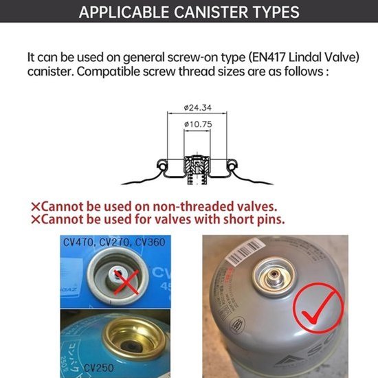 Aluminiumlegering fornuisadapter voor gaslamp en ovens - Outdooraccessoire — afbeelding 2