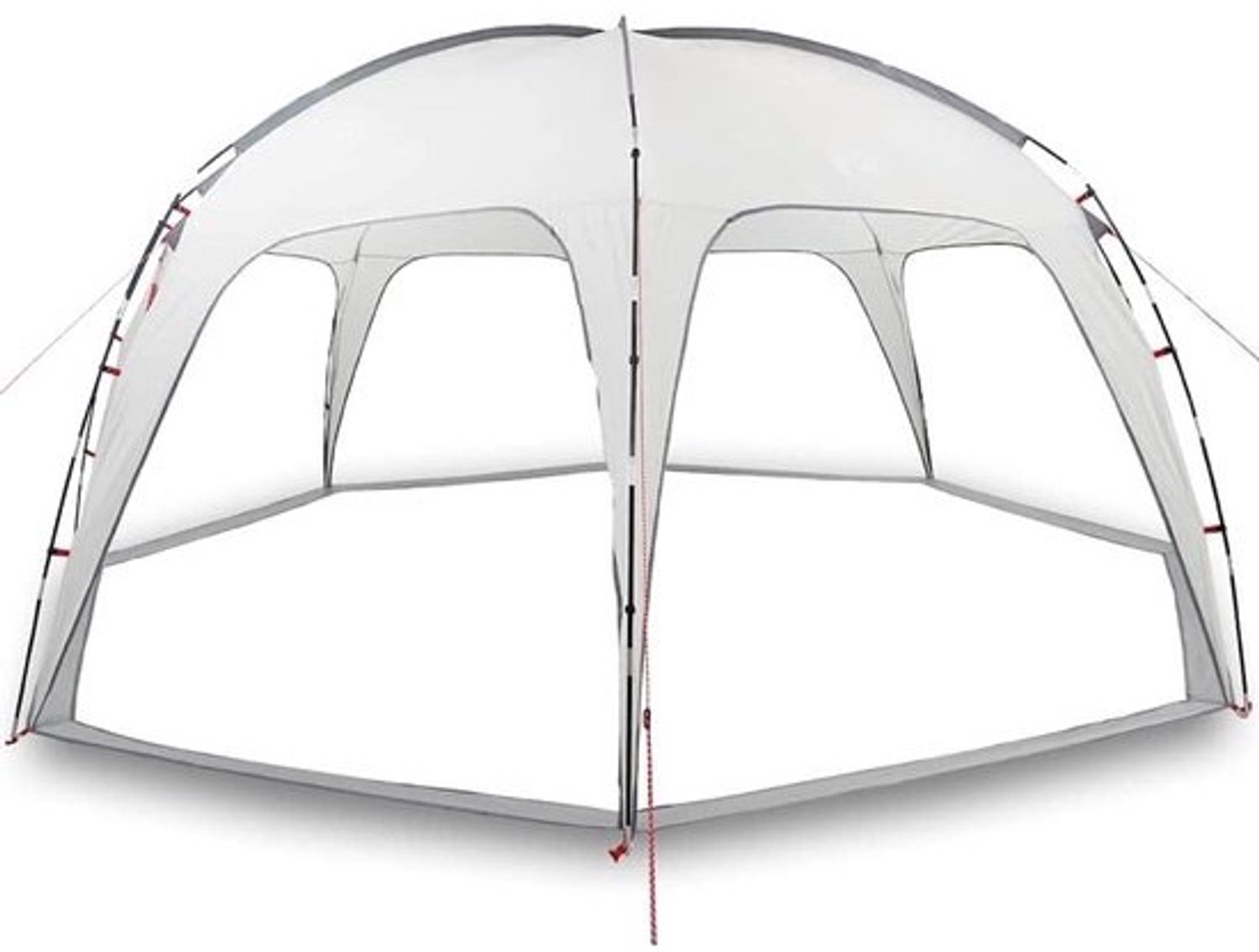 Partytent - Feesttent voor de tuin - Buitenfeesten organiseren - Waterdichte PU-coating - 618 x 277 cm - Grijs