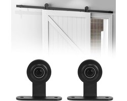 Sliding Door Hardware Kit - Set voor Schuifdeuren, Inclusief Rail, Wielen en Track voor Stallen en Kassen