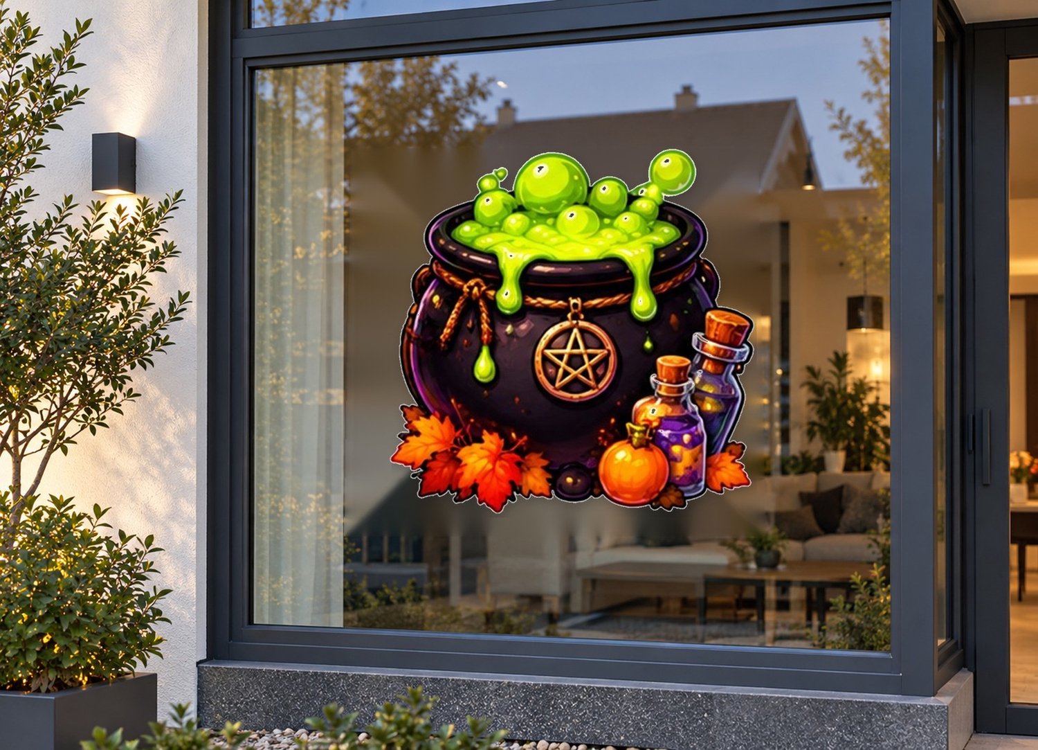 De Stickerman Halloween Raamsticker 100cm Breed Herbruikbaar Weerbestendig (CV13) Multi