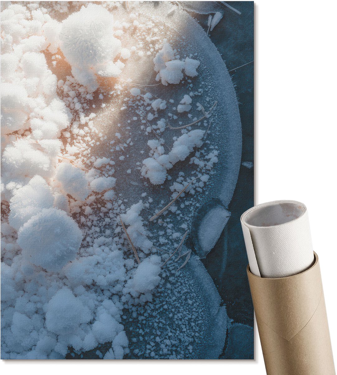 Coloray Canvas Poster Polycanvas - Winterklimaat, Fotografie - A4 - Wit Poster - Rechthoek - Decoratieve poster - Woonkamer, Slaapkamer, Kantoor - Modern