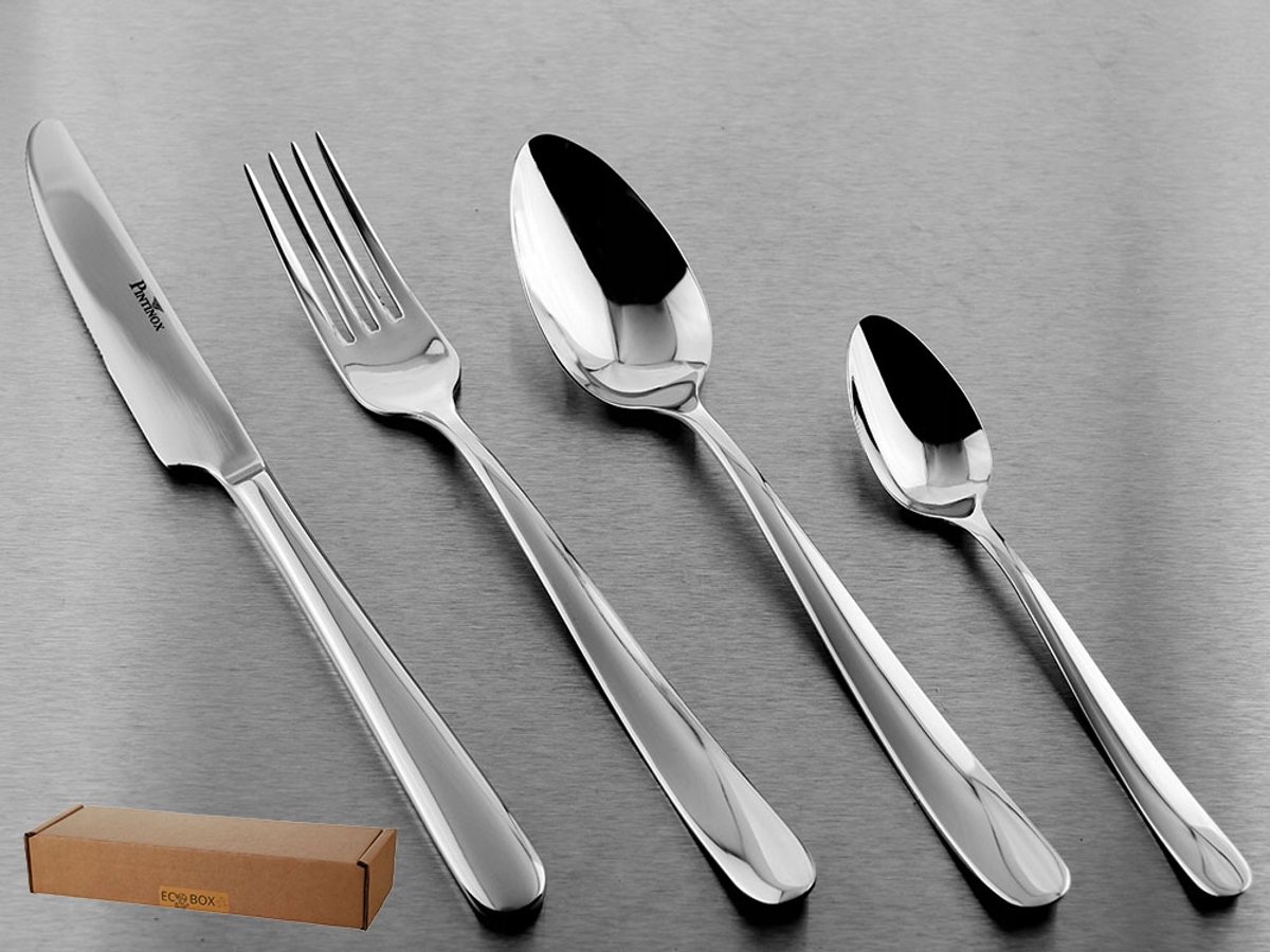 24-delig Bestekset voor 6 Personen, Roestvrij Staal 18/10, 2.5mm Dik