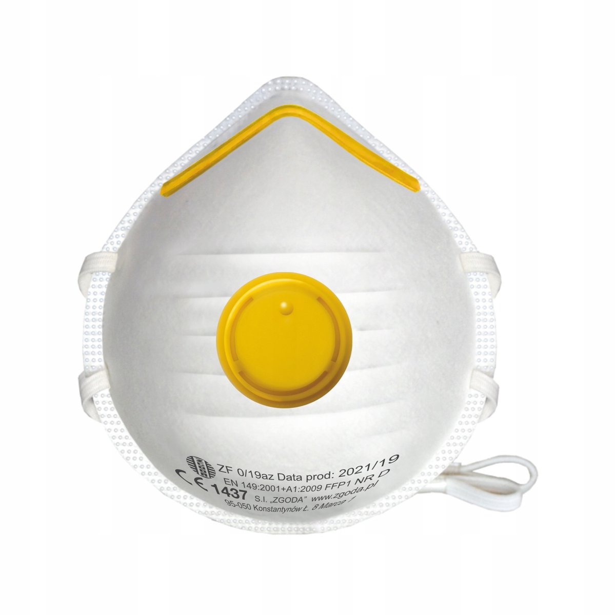 Zgoda ZF 0/19Z FFP1 stofmasker met ventiel - Bescherming tegen stof